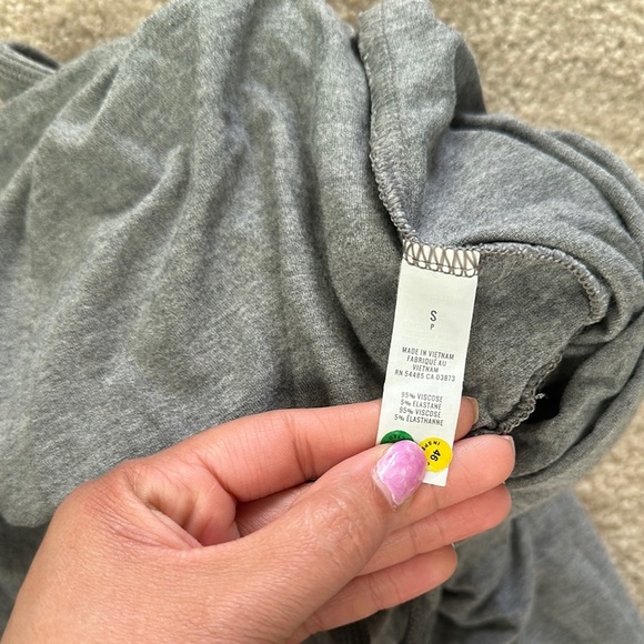 Aerie Gray Soft Razorback Lounge Romper with Drawstring Waist Women’s Small - Picture 13 of 13